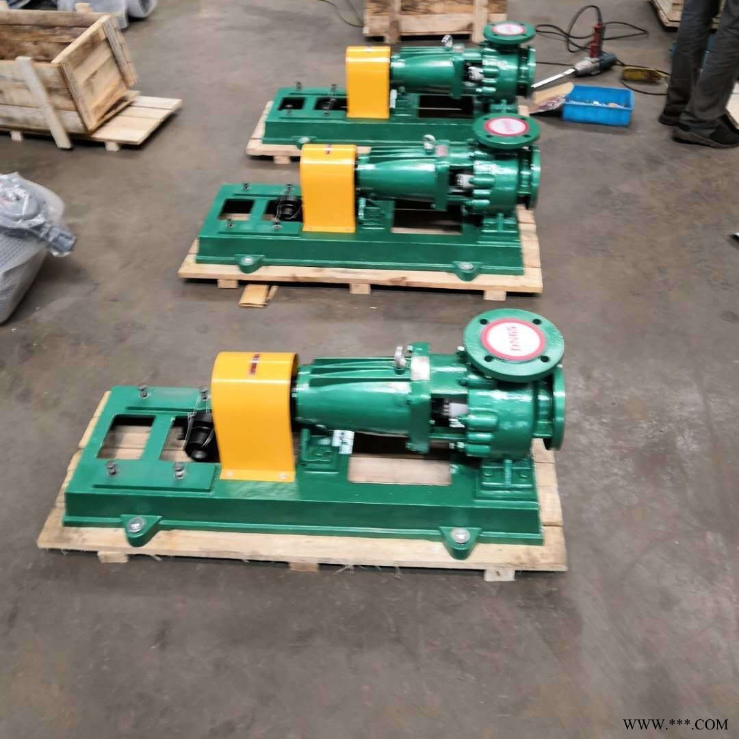 耐酸碱泵离心泵衬氟化工泵氟塑料离心泵IHF100-20氟合金泵防腐泵浆液循环泵图1