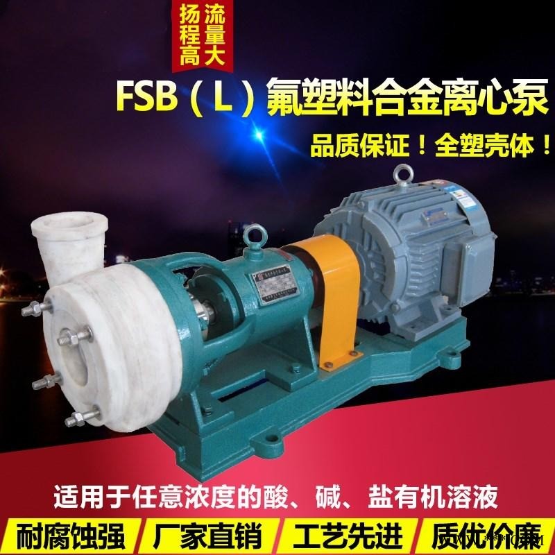 65FSB-20L氟塑料合金离心泵,衬氟耐腐蚀离心泵图1