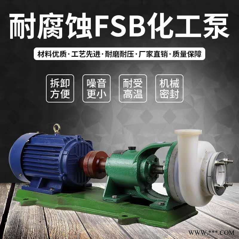 40FSB-30L氟塑料离心泵,氟塑料合金泵,FSB型氟塑料离心泵图1