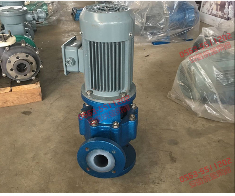 氟塑料管道泵GDF型 防腐蚀耐酸碱立式化工泵 衬四氟离心工业增压泵示例图19