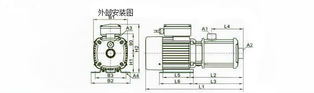 广东凌霄牌CMI系列轻型卧式不锈钢多级离心泵CMI16-40T示例图3