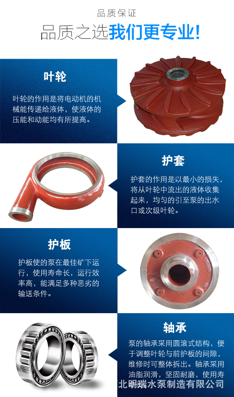 ZJ渣浆泵卧式离心泵4寸尾矿吸沙泵柴油机船用泥浆砂砾泵示例图9