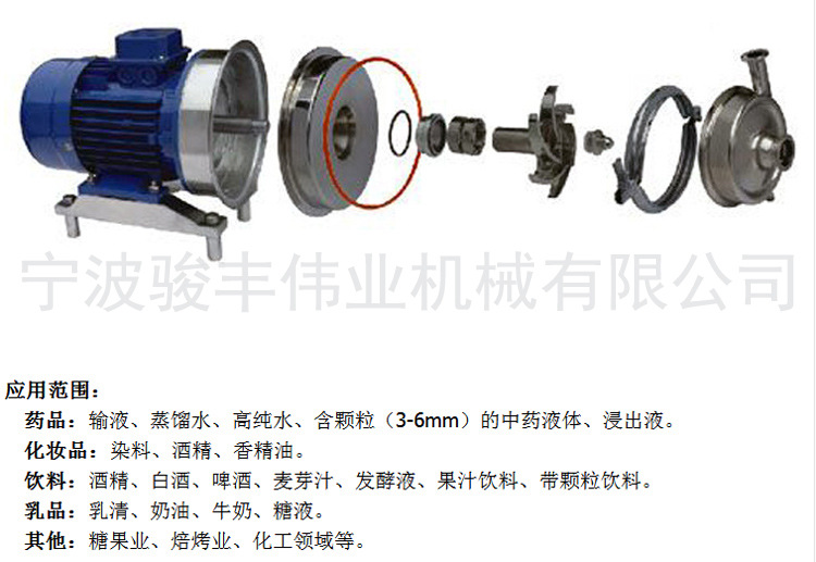 3吨 0.75KW不锈钢离心泵 卫生级离心泵 小型卫生泵 卧式离心水泵示例图8