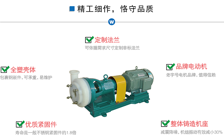 氟塑料合金离心泵 FSB型耐腐蚀四氟泵  耐酸碱耐磨化工泵 防腐蚀工业水泵 氟合金泵生产厂家示例图15