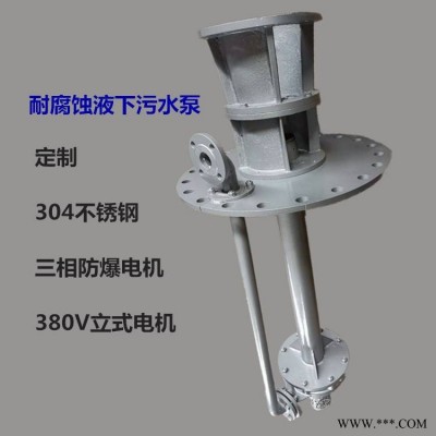 污水杂质泵不锈钢液下污水杂质泵防爆电机液下排污泵无泄漏304材质化工提升泵