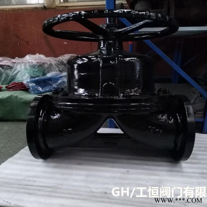 工恒衬胶隔膜阀 衬胶隔膜阀 EG41J-16手动衬胶隔膜阀 手动隔膜阀 铸铁衬胶隔膜阀DN80 100 125 15图1