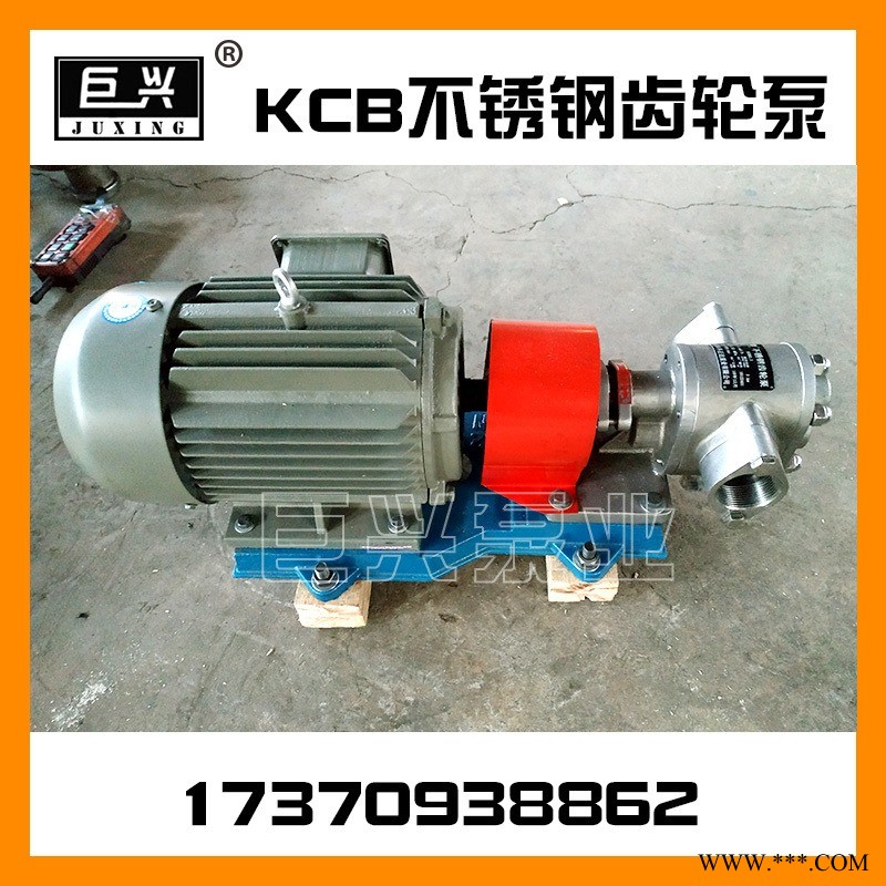供应 不锈钢齿轮泵 KCB管道泵 润滑油输送泵 电动化工泵图1