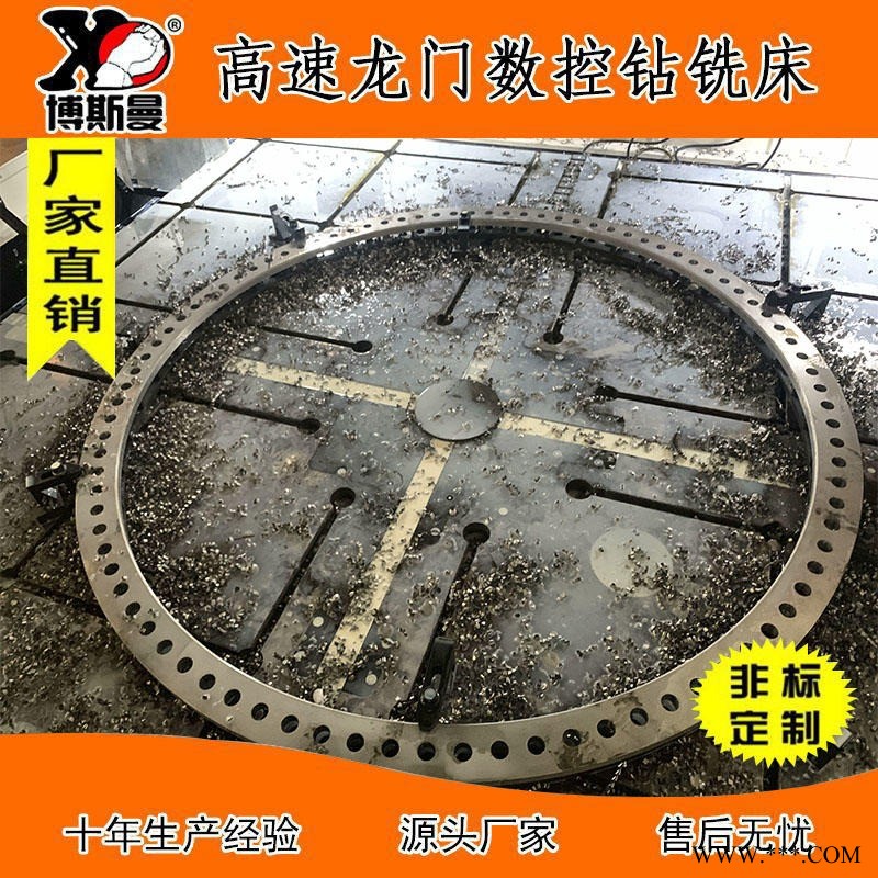 博斯曼法兰回转支承龙门数控钻床 1600*1600自定心钻孔机 高速数控平面钻床厂家直销
