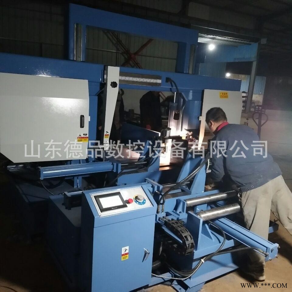 卧式数控锯床厂家德品数控现货供应 全自动数控金属锯床 G-650数控带锯床 大型双立柱角度带锯床图1