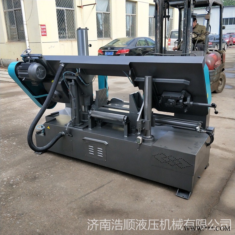 带锯床4230 4240 4250 45/70液压半自动锯床 圆方钢铝棒金属切割锯机 浩顺机械优质供应图1