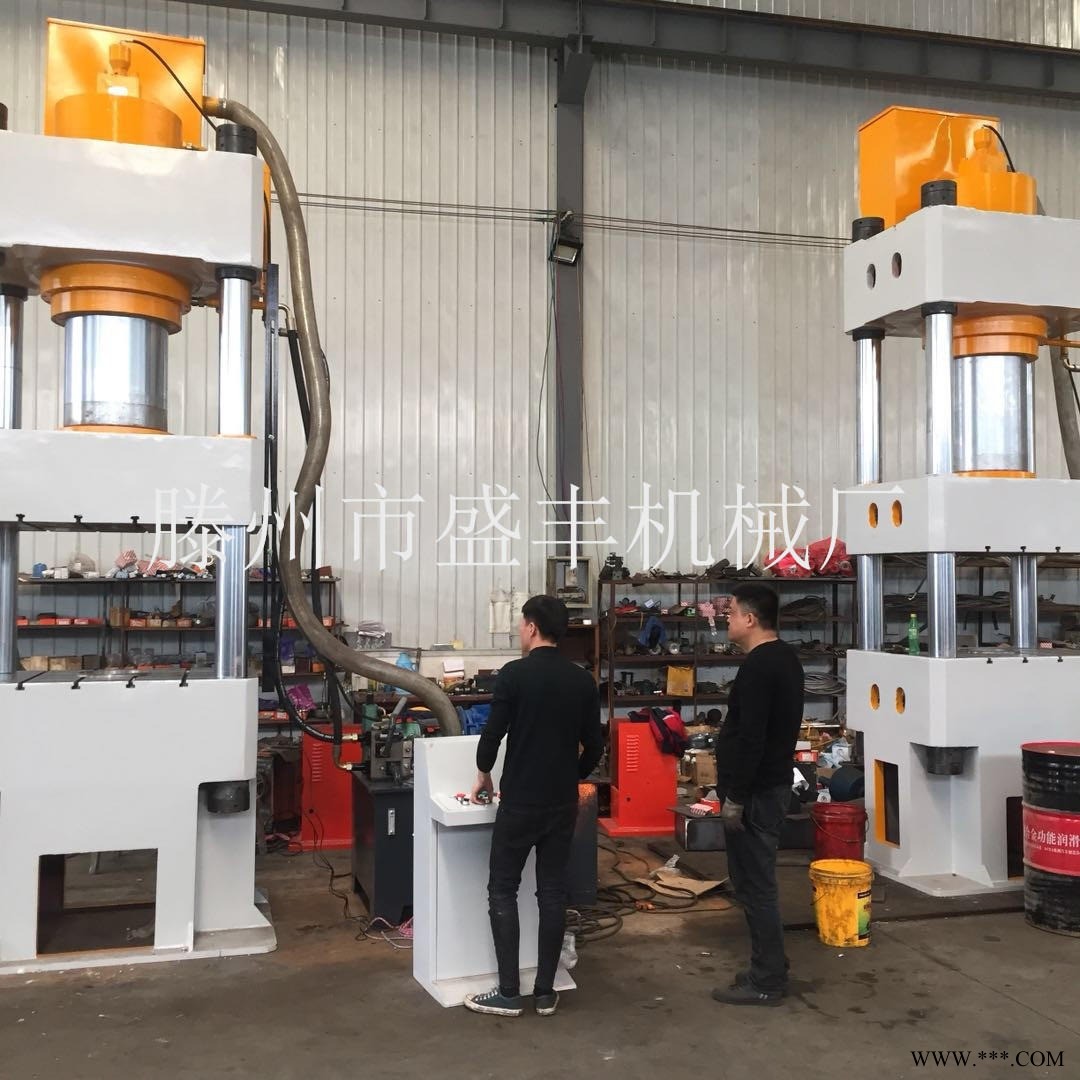 复合漏粪板成型液压机，地沟盖保育板成型压力机，盛丰YQ32-630T四柱三梁图1