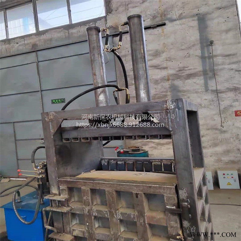 压块废纸编织袋铁屑液压机 废塑料小型废品打包机 立式钢筋捆扎机 塑料瓶打包机图1