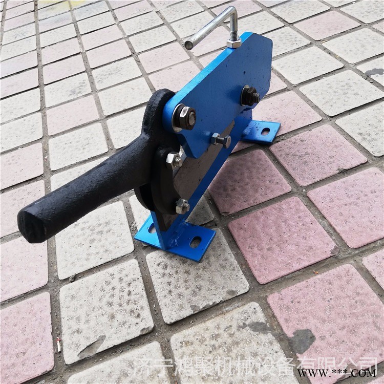 鸿聚牌铁皮裁剪切机 齿条式手动剪板机 台式铁皮剪  落地式剪板机图1