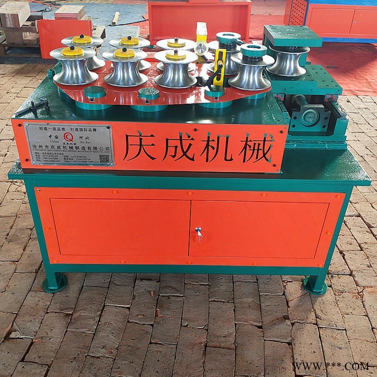 庆成钢筋弯管机 小型大棚弯圆机 大型建筑弯管机 全自动数控九轮折弯机图1