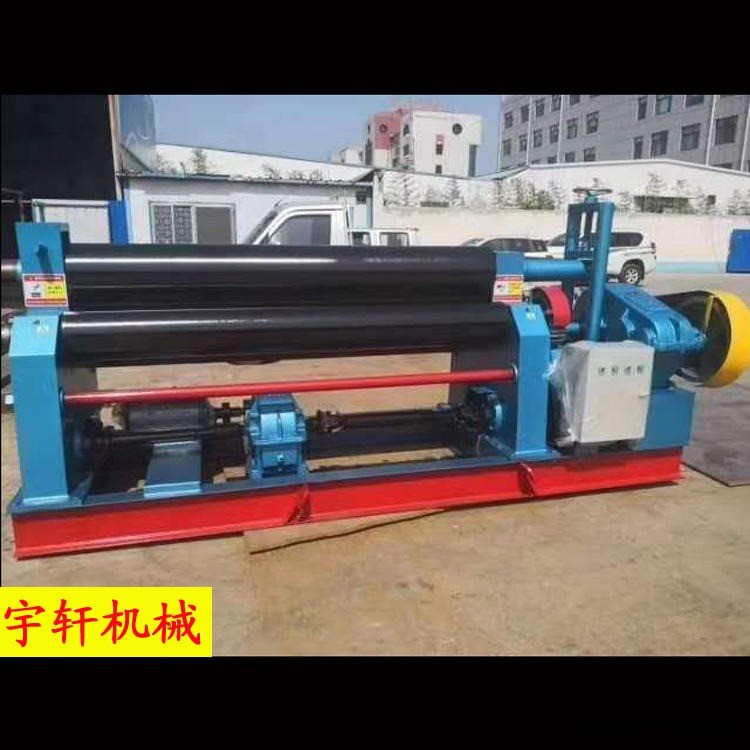 三棍对称卷板机 宇轩 三辊机械自动卷板机 小型电动卷圆机图1