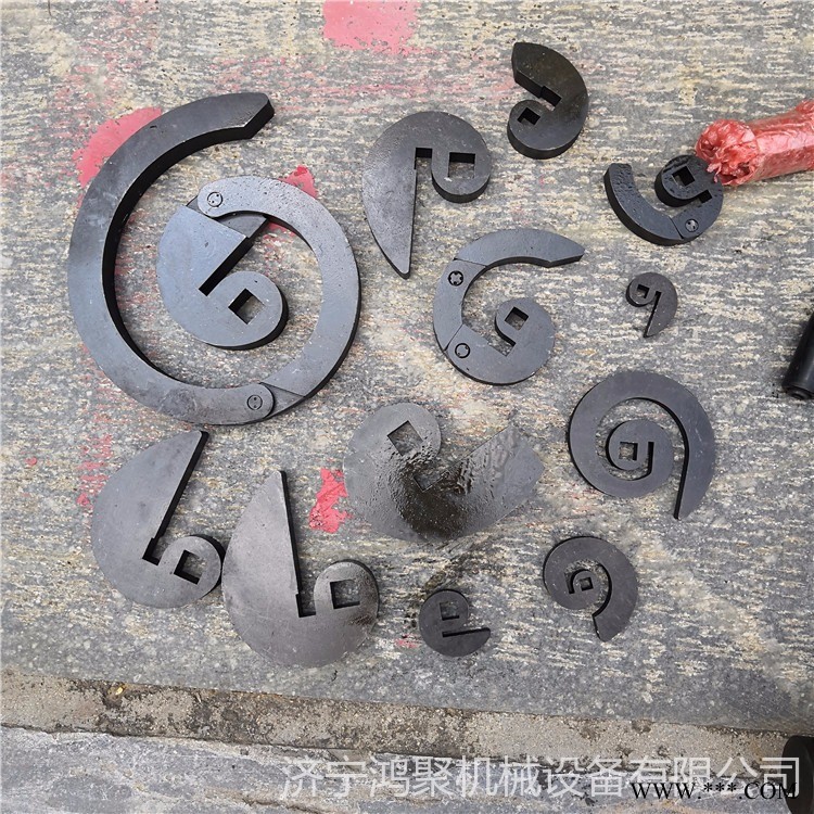 鸿聚牌卷螺旋线弯花机 12套模具铁艺弯管机 大门铁艺弯花机铁艺工具图1