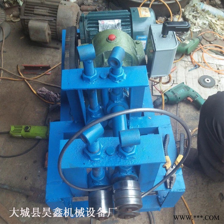 昊鑫厂家直销钢筋卷圆机  扁钢管材卷圆机 HX---213弯管设备 扁铁铁丝电动弯管机 钢筋螺纹钢压弯机 圆钢弯曲机图1