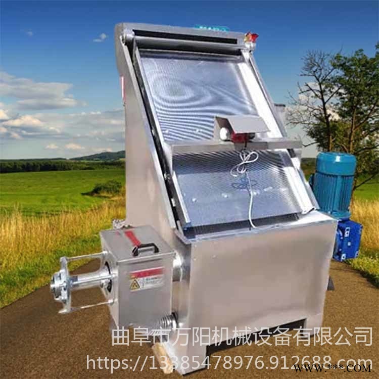 水泡粪干固液分离机 水切式固液分离机 猪粪干湿分离机  万阳WY-443 粪便挤压机图1