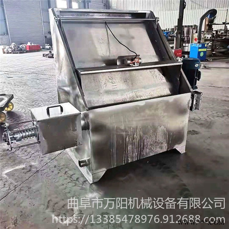 水泡粪干固液分离机 动物粪便挤水机 斜筛干湿分离机   万阳WY-443 粪便挤压机图1