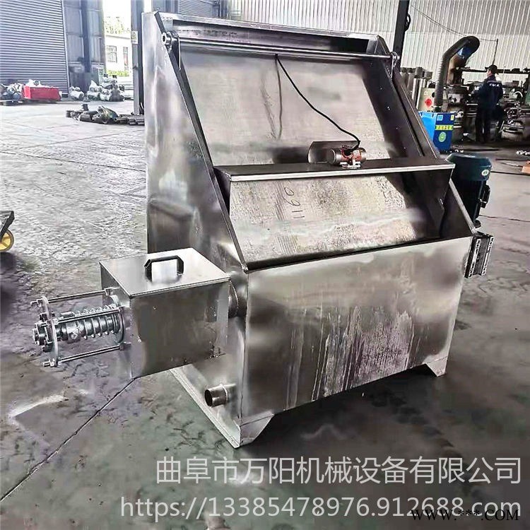 水泡粪干固液分离机 养殖场新型禽类粪便处理设备  万阳WY-443 粪便挤压机干湿分离机图1