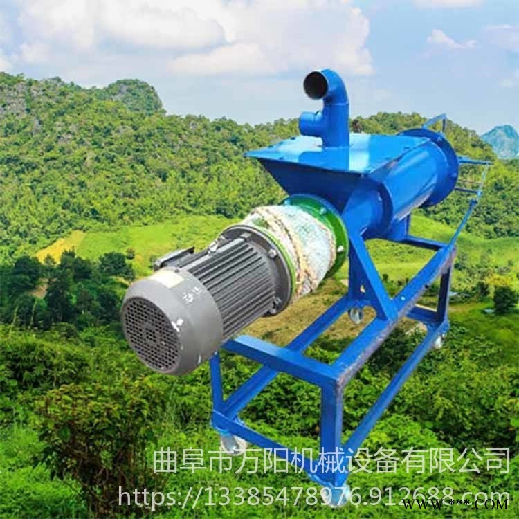 猪粪固液分离机大功率电动干湿分离机粪便挤压脱水机 万阳WY-443粪便挤压机图1
