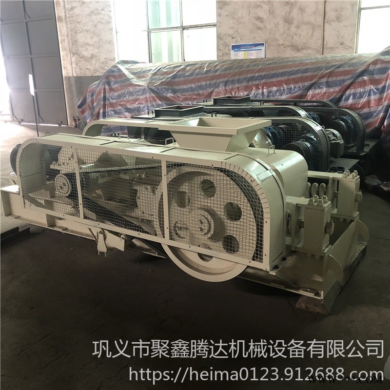 聚鑫腾达 双辊式光辊破碎机 对辊破碎机型号 制砂用2PG610*400对辊挤压机