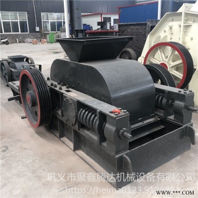对辊机碎石机 对辊挤压机砖厂用 聚鑫腾达 挤压式610*400对辊式破碎机 废渣对辊破碎机
