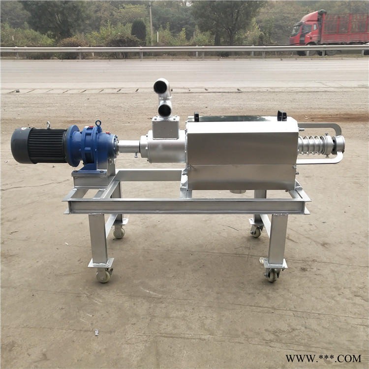 斜筛干湿分离机小型  LRCHZ鸡鸭粪便处理机 固液脱水挤压机鲁荣