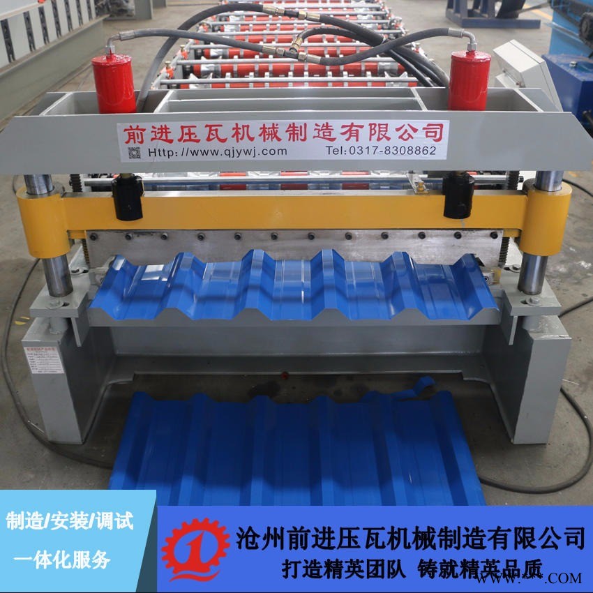 1000琉璃瓦压型机巴西出口 巴西出口1000型琉璃瓦压型机 前进机械1000型琉璃瓦压型机出口巴西