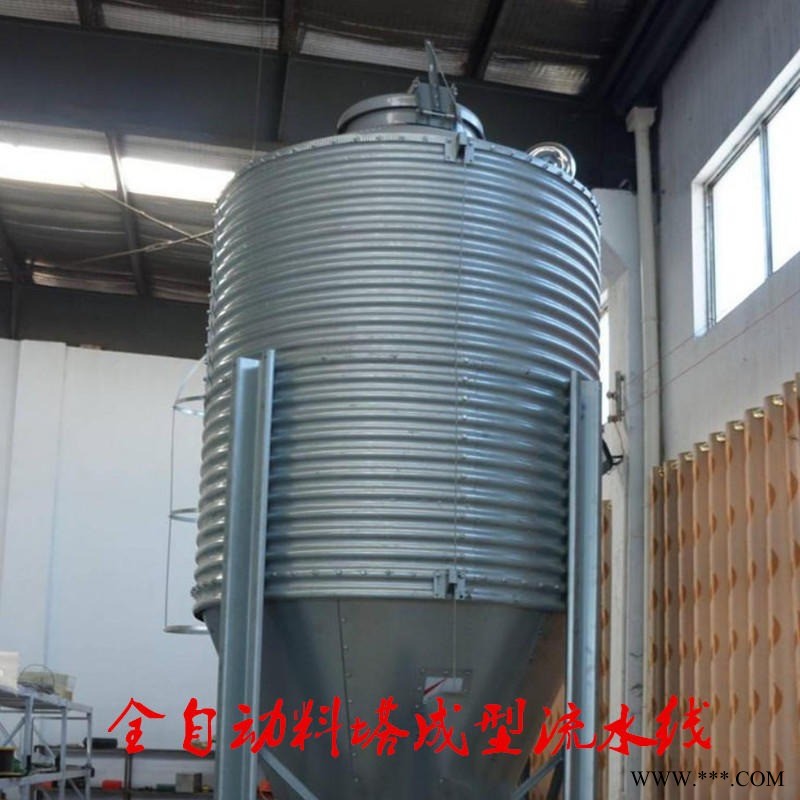 养殖饲料塔设备 畜牧机械仓板机设备 钢仓板成型机 粮囤钢仓板压型机 帆布养鱼池镀锌板波纹板机器