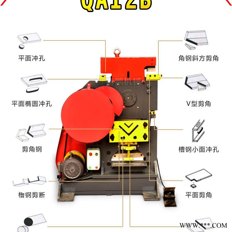 多功能冲剪机 槽钢多功能冲剪机 海鹏 一体冲剪机  小型冲剪机 现货直发图1