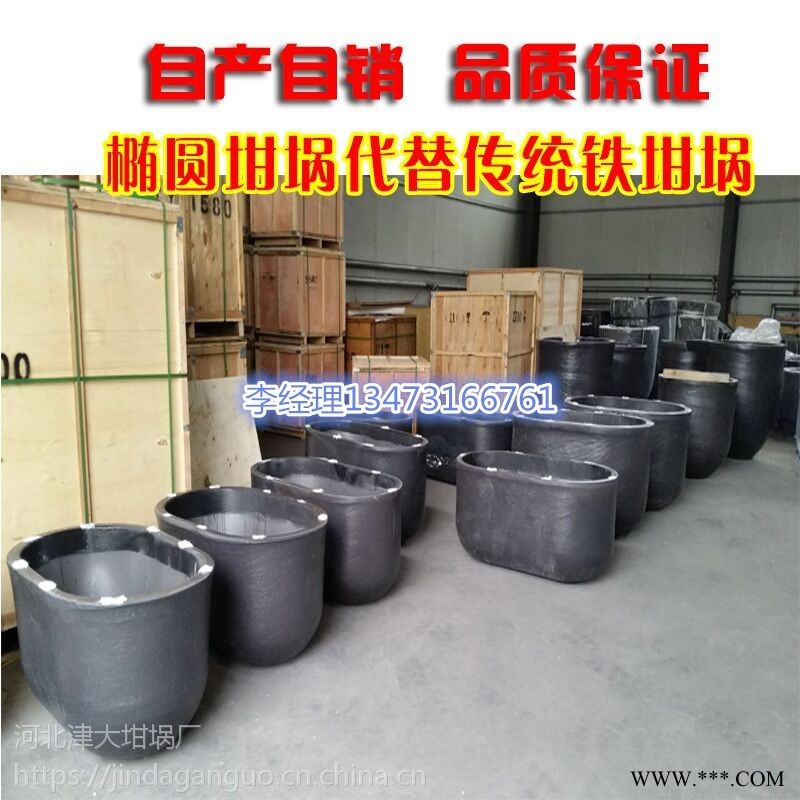河北津大中冀金钢熔铝400kg铝压铸机燃气炉电炉边炉配套U型碳化硅石墨坩埚现货