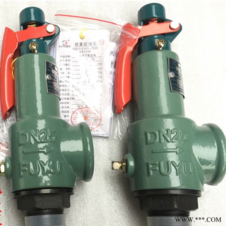 A28W-16T富羽丝口安全阀 A28H-16弹簧全启式锅炉储气罐蒸汽安全阀