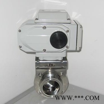 厂家直供D981卫生级电动蝶阀，上海制造电动蝶阀，专业卫生级电动蝶阀厂家图1