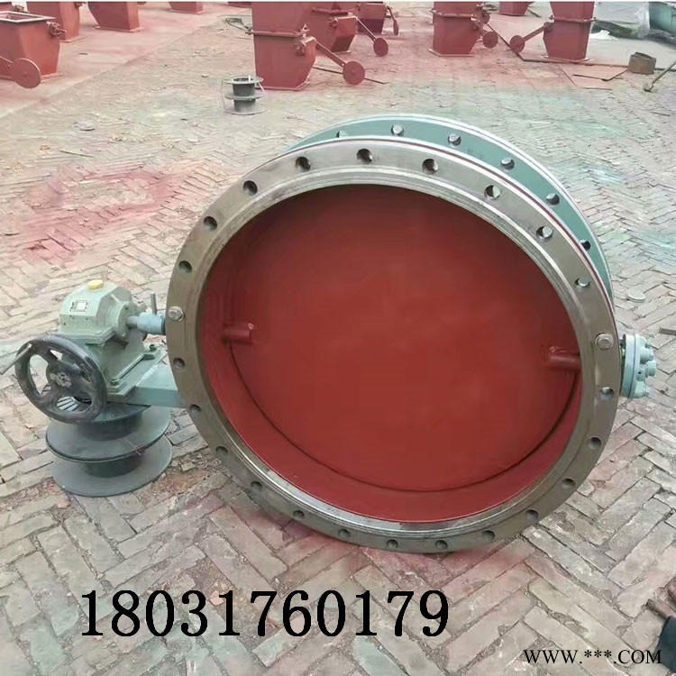 厂家销售通风蝶阀涡轮转动通风蝶阀 铸铁法兰口密封通风蝶阀质保一年图1