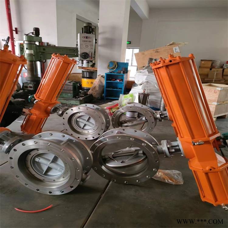D643H-16P DN80 气动可调节蝶阀硬密封蝶阀多层次蝶阀-冠恒图1
