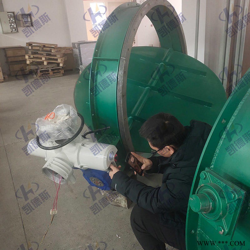 电动通风蝶阀ZKJW-0.1 DN2200百叶阀电动蝶阀高温蝶阀图1