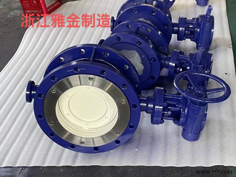 雅金D643TC气动法兰陶瓷蝶阀 不锈钢陶瓷蝶阀 碳钢陶瓷蝶阀 耐磨 耐腐蚀图1