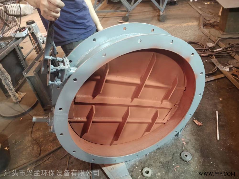 管道通风蝶阀圆形方形手动除尘器蝶阀碳钢通风阀调节涡轮风门蝶阀图1