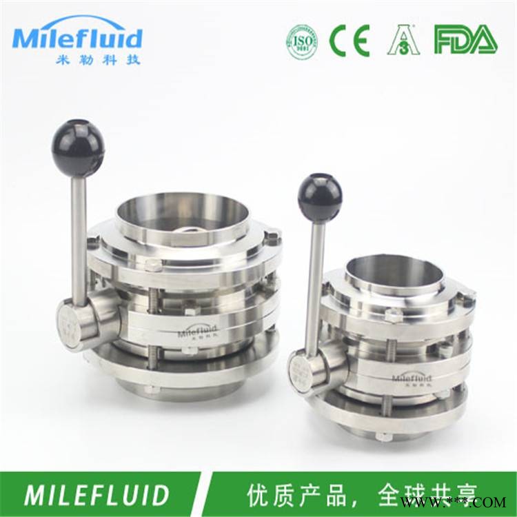 不锈钢三片式蝶阀卫生级不锈钢三片式蝶阀焊接不锈钢三片式蝶阀生产厂家图1