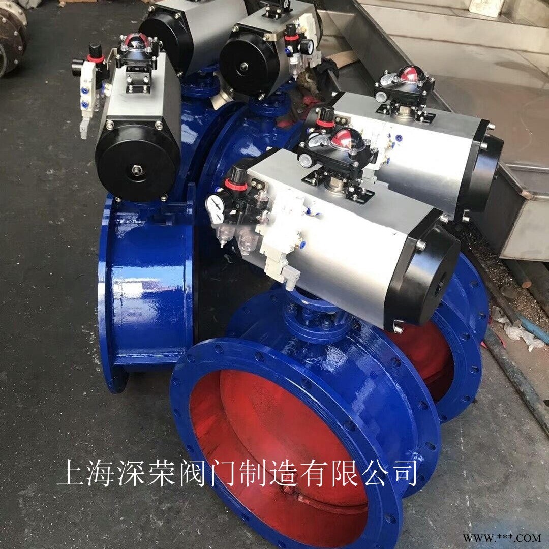 上海深荣 D641W气动通风蝶阀 气动衬胶蝶阀 厂家直销价格优图1