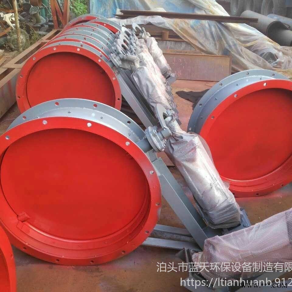 蓝天 电动调风插板阀不锈钢百叶阀多叶阀气动耐高温烟道通风蝶阀手动涡轮调风阀电动通风蝶阀图1