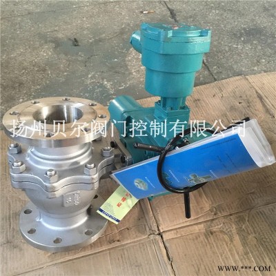 供应智能一体化电动发防爆球阀价格 贝尔Q941F软密封电动浮动球阀