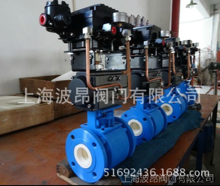 波玛克品牌商品 Q641TC气动陶瓷球阀_气动法兰陶瓷球阀-气动耐磨陶瓷球阀图1