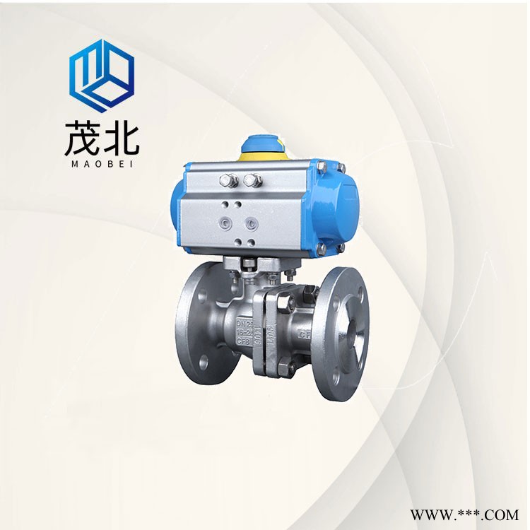 上海茂北/Maobei防爆气动螺纹球阀Q611F气动高压球阀零泄漏球阀图1