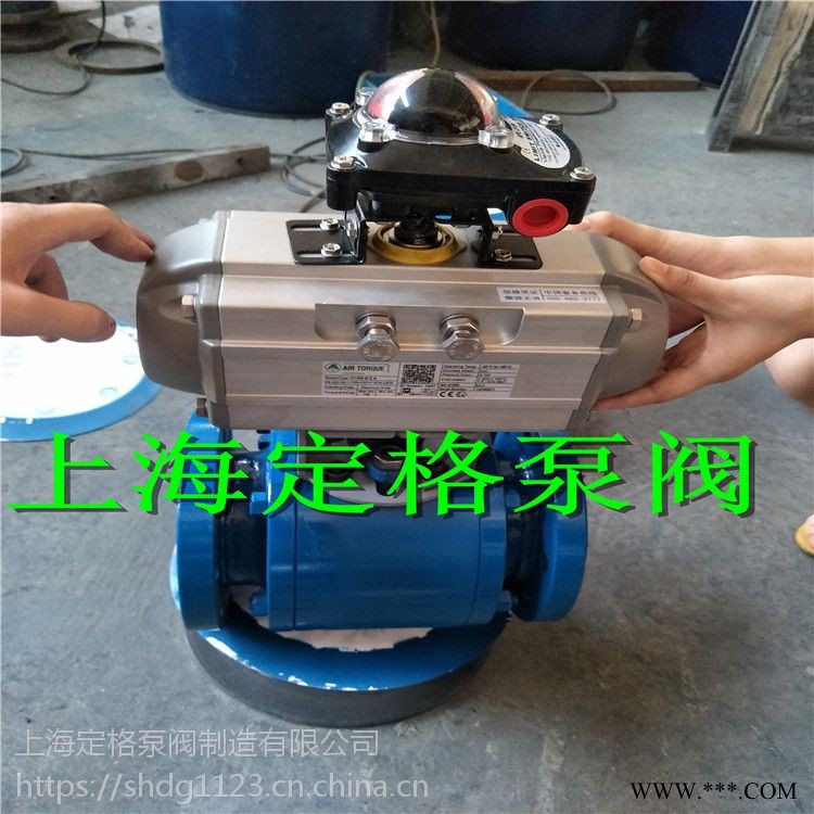 定格Q641TC-16CDN80气动陶瓷球阀内衬耐磨陶瓷球阀图1