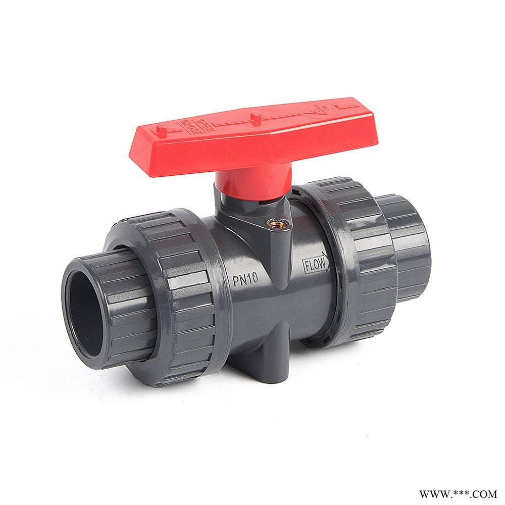 手动UPVC球阀/双由令连接塑料两通球阀 上海弗雷西阀门 FP2050-83G6系列图1