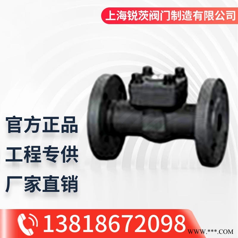 H41Y、H44Y锻钢法兰止回阀DN15-DN80mm 升降式隔膜式法兰止回阀上海锐茨阀门图1