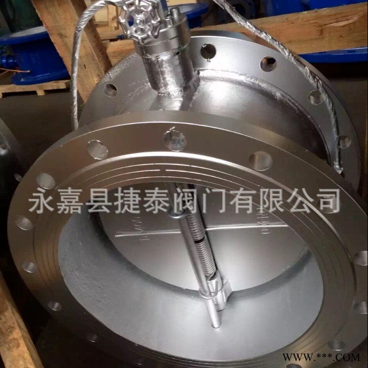 捷泰 厂家供应不锈钢微阻缓闭蝶式止回阀 HH48X HH49X-16P蝶式止回阀图1