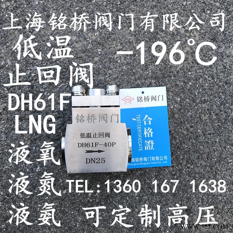 DH61F-40P304不锈钢低温焊接止回阀LNG液氧液氮逆低温止回阀图1